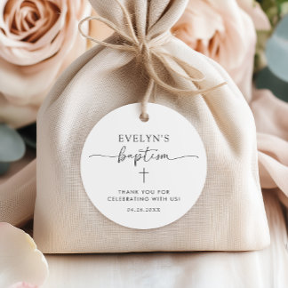 Minimalistische Cross Personalisierte Taufe Vielen Geschenkanhänger