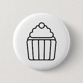 Minimalistische Cupcake-Kontur Button