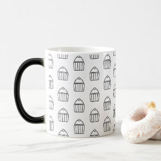 Minimalistische Cupcake-Muster-Tasse Verwandlungstasse