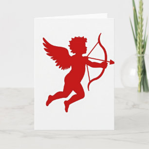 Minimalistische Cupid-Silhouette-Karte Karte