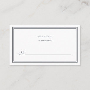 Minimalistische Cursive Script Wedding Platzkarte