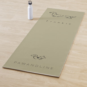 Minimalistische Dachshund-Linienkunst Individuelle Yogamatte