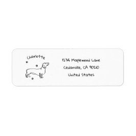 Minimalistische Dackel - Ihr Text, Ihr Stil