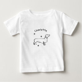 Minimalistische Dackel - Ihr Text, Ihr Stil Baby T-shirt