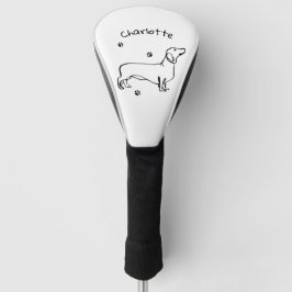 Minimalistische Dackel - Ihr Text, Ihr Stil Golf Headcover