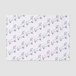 Minimalistische Dackel - Ihr Text, Ihr Stil Seidenpapier