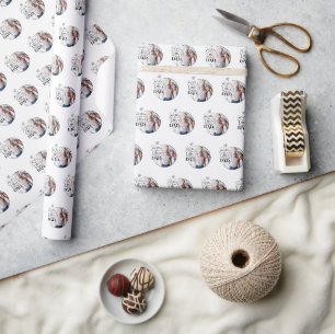 Minimalistische Dad-Birthday-Typografie-Foto Geschenkpapier