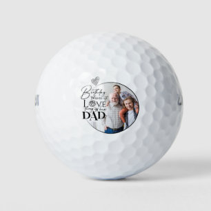 Minimalistische Dad-Birthday-Typografie-Foto Golfball