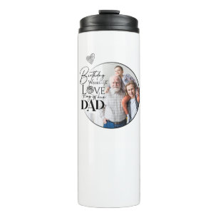 Minimalistische Dad-Birthday-Typografie-Foto Thermosbecher
