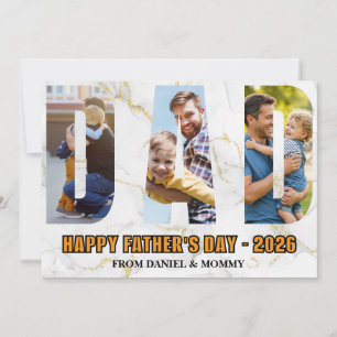 Minimalistische DAD-Foto-Collage Frohen Vatertag Karte
