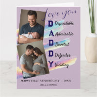 Minimalistische DADDY-Fotocollage Alles Gute zum V