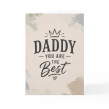 Minimalistische Daddy-Würdigung zum Vatertag Karte