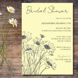 Minimalistische Daisy Bridal Dusche Einladung