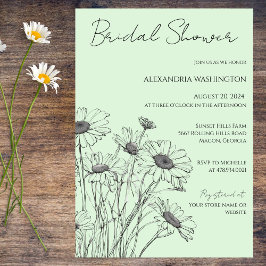 Minimalistische Daisy Bridal Dusche Einladung