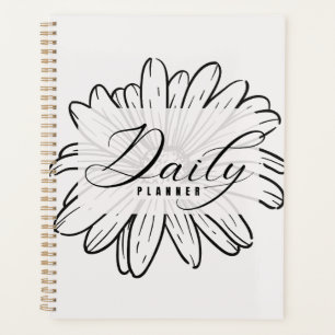 Minimalistische Daisy-Linienkunst & fette Typograf Planer