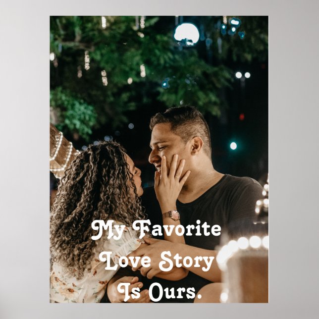 Minimalistische Dankbarkeit Couple Foto Liebe Poster (Vorne)