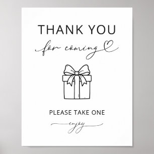 Minimalistische Danke-fürs-Kommen-Baby-Party Poster