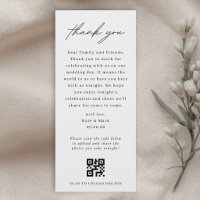 Minimalistische Dankeschön-Karte mit QR-Code