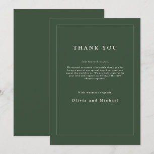 Minimalistische Dankeskarten für die Hochzeit in D Dankeskarte