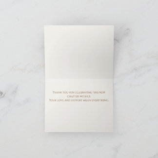 Minimalistische Dankeskarten für die zweite Hochze Dankeskarte