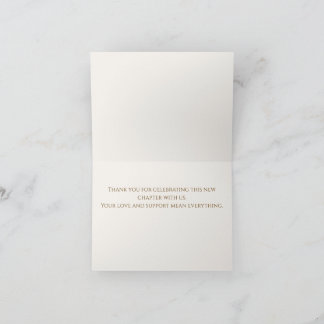 Minimalistische Dankeskarten für die zweite Hochze Dankeskarte