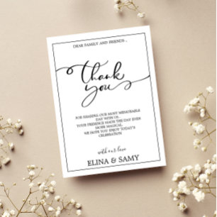 Minimalistische Dankeskarten mit Typografie Dankeskarte