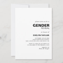 Minimalistische Darstellung des formalen Geschlech Einladung