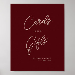Minimalistische Deep Wine Karten und Geschenke Sch Poster