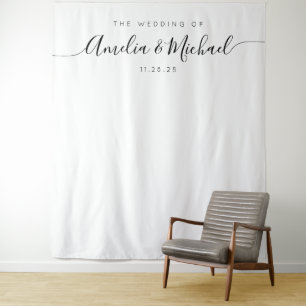 Minimalistische Dekoration für den Hochzeitsempfan Wandteppich