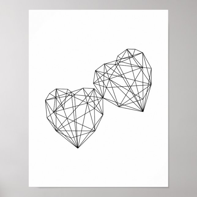 Minimalistische Dekoration Geometrische Herzklappe (Vorne)