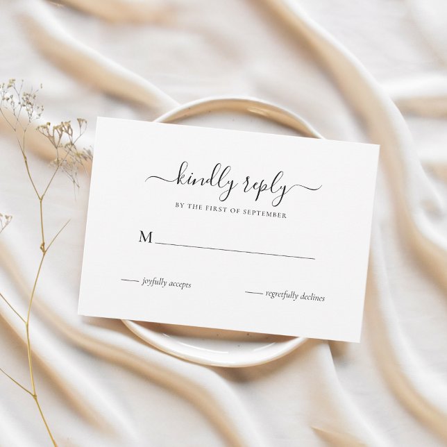 Minimalistische Designeinladung | Elegant und mode RSVP Karte (Von Creator hochgeladen)