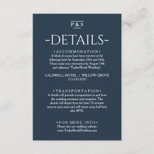 Minimalistische Details zum Hochzeitsszenario für  Begleitkarte