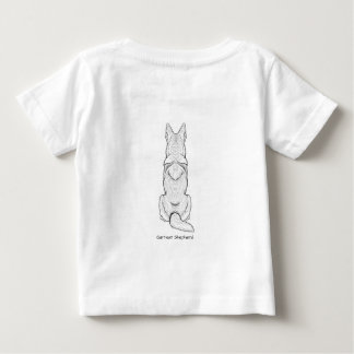 Minimalistische Deutsche-Schäferhund-Linienkunst  Baby T-shirt