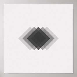 Minimalistische Diamanten Schwarz-Weiß-Poster Poster