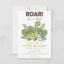 minimalistische Dinosaurier-Baby-Party für Jungen 