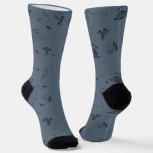 Minimalistische Dinosaurier-Crew-Socken für Erwach Socken