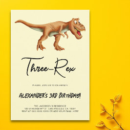 Minimalistische Dinosaurier-Geburtstagsparty Einladung