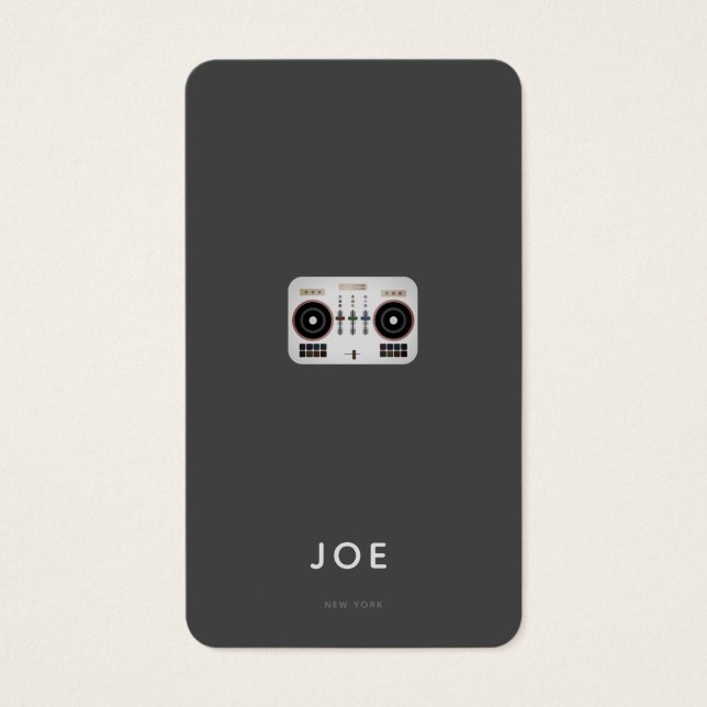 Minimalistische DJ-Logo-Visitenkarte (Vorderseite)