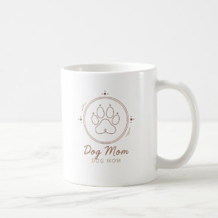 Minimalistische Dog Mom Pfoten-Linienkunst Kaffeetasse