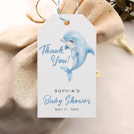 Minimalistische Dolphin Babydusche Vielen Dank Geschenkanhänger
