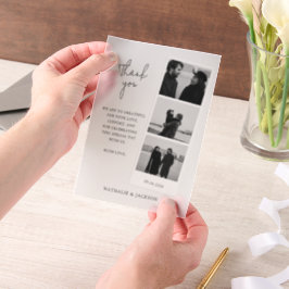 Minimalistische Drei-Foto-Streifen-Hochzeit