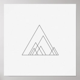 Minimalistische Dreiecke Schwarz-Weiß-Poster Poster
