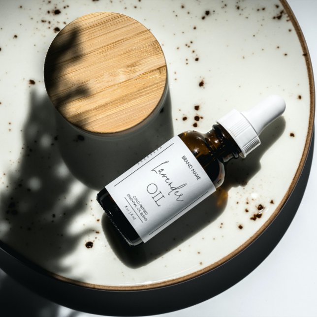 Minimalistische Dropper-Flaschen-Etikett (Simple Elegant Design for Your Cosmetic Product)