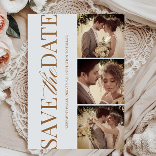 Minimalistische dunkelbraune elegante Save-the-Dat Save The Date