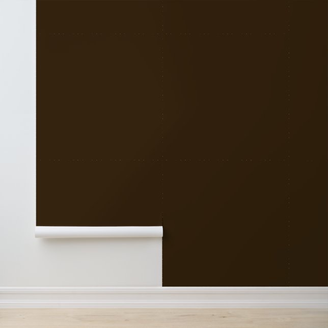 Minimalistische dunkelbraune, moderne Espressofarb Tapete (Anwendung)