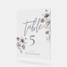 Minimalistische dunkelgraue Tischnummer Acrylschild