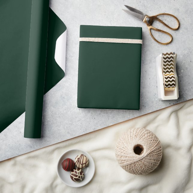 Minimalistische, dunkelgrüne Pinienholzplatten Geschenkpapier (Handwerk)