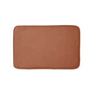 Minimalistische dunkle Terrakotta solide schlicht  Badematte