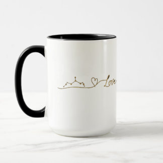 Minimalistische durchgehende Linie Elegantes Golde Tasse