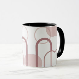 Minimalistische Dusty-Pink-Abstrakt-Bogen-Tasse Tasse